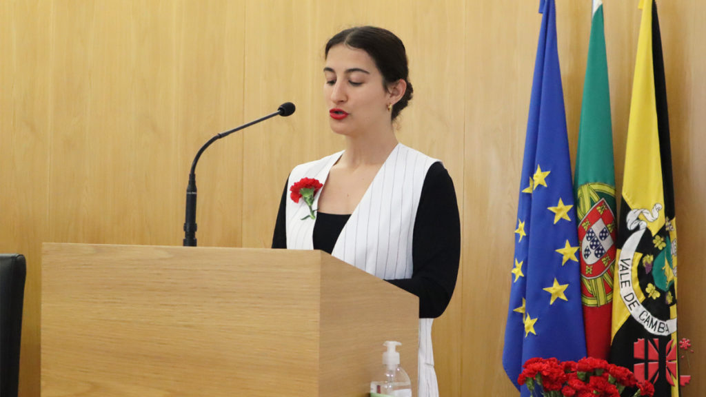 RAQUEL PINHEIRO. “Liberdade foi o que me permitiu hoje estar aqui enquanto cidadã da minha terra a usar da palavra”.